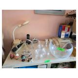 Household Items Including Glassware, Figurines, El