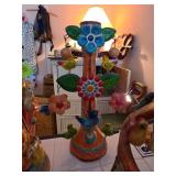 Mexican Folk Art Tree of Life Candleholder