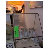 Ceramic Nativity Scene Set with Glass Display Case
