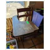Wooden Chair with Attached Writing Surface from SM