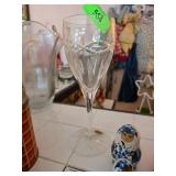 Waterford Crystal Stemmed Glass with Etched Patter