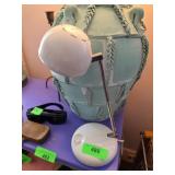 White Adjustable Desk Lamp with Manufacturer Label