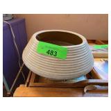 Ribbed Ceramic Bowl with Makerï¿½s Mark ï¿½4004ï¿½