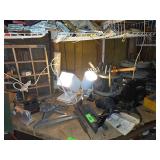 Workshop Lot Featuring Tools, Lighting, and Assort