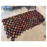 Handcrafted Crochet Blanket with Multicolor Granny