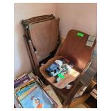 4 Wooden Folding Chairs by American Seating Compan