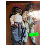 Handmade Anthropomorphic Felt Dolls with Accessori