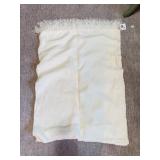Handwoven Cream Textile With Fringe by Centro Arte