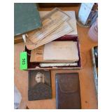 Vintage Ephemera, Photographs, Leather Case, and B