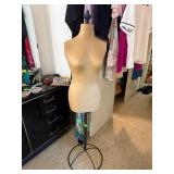 Dress Form with Steel Base and Fabric Cover