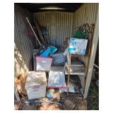 Storage Building Contents Including Bins of Christ