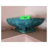 Van Briggle Turquoise Pottery Centerpiece with Dam