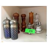 Salt and Pepper Shakers and Mills in Various Mater