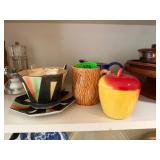 Ceramic Tableware Including Pitchers, and Apple-sh