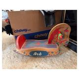 Wooden Rocking Horse with Painted Design and Name