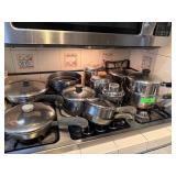Revere Ware Cookware with Assorted Lids and Pieces