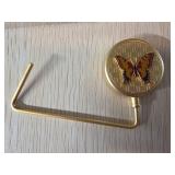 Neiman 2pc Butterfly-Decorated Gold-Tone Handbag H