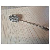 Sterling Silver Stick Pin with Floral Design