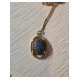 Sarah Coventry Pendant Necklace with Colorful Enam