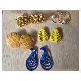 Five Pairs of Earrings in Mixed Styles and Materia
