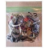 Bag of Mixed Costume Jewelry and Accessories
