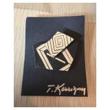 T. Kerrigan Geometric Design Brooch Pin on