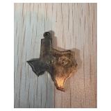 Sterling Silver Texas-Shaped Metal Pendant with Tw