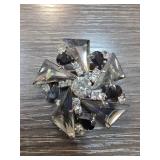 Rhinestone Brooch in Geometric Design with Silver-