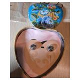 Brighton Button Earrings in a Heart-Shaped Floral