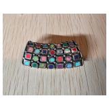 Sterling Silver Multicolored Gemstone Hair Clip Ma