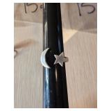 Sterling Silver Moon and Star Design Ring