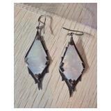 Sterling Silver and Mother of Pearl Dangle Earring