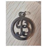 Sterling Silver Circular Monogram Pendant