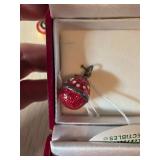 Sterling Silver and Red Enameled Ladybug Charm