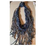 Handcrafted Multicolor Beaded Fringe Necklace With