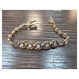 14K Yellow Gold And Diamond Bracelet 11.2g