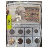 Complete Set of Myanmar Coins with Currency Note a