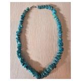 Turquoise Nugget Bead Necklace with Metal Clasp