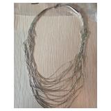 Sterling Silver Multi-Strand Necklace with Stamped