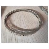 Sterling Silver Greek Key Design Hinged Bangle Bra