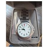 Stainless Steel Swiss Army Watch with White Dial i