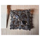 Square Sterling Silver Brooch by Precious by Liang