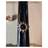 Sterling Silver Ring with Sunburst Design  Size 7