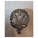 Scottish Clan Crest Badge with Motto and Thistle D