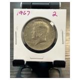 1967 Kennedy Half Dollar Coin in Protective Holder