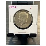 1966 Kennedy Half Dollar Coin in Protective Holder