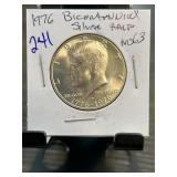 1976 Bicentennial Kennedy Silver Half Dollar, MS63