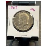 1967 Kennedy Half Dollar Coin in Protective Holder