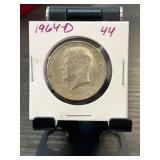 1964-D Kennedy Half Dollar in Protective Holder