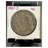 1921-S Morgan Silver Dollar in Circulated Conditio